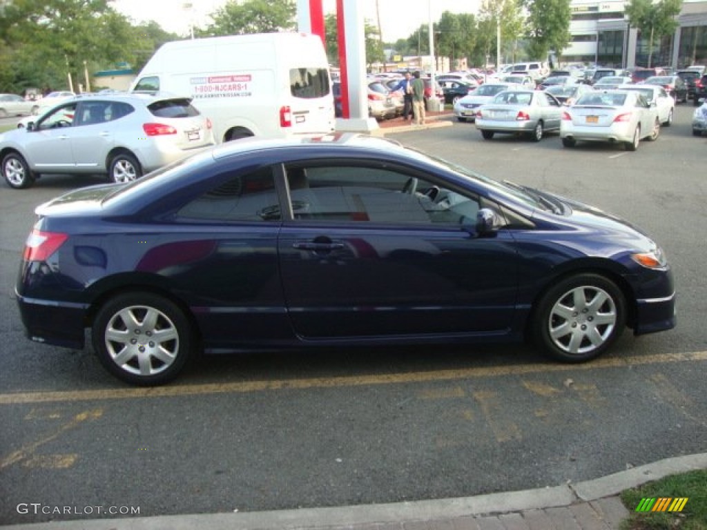 2007 Civic LX Coupe - Royal Blue Pearl / Gray photo #7