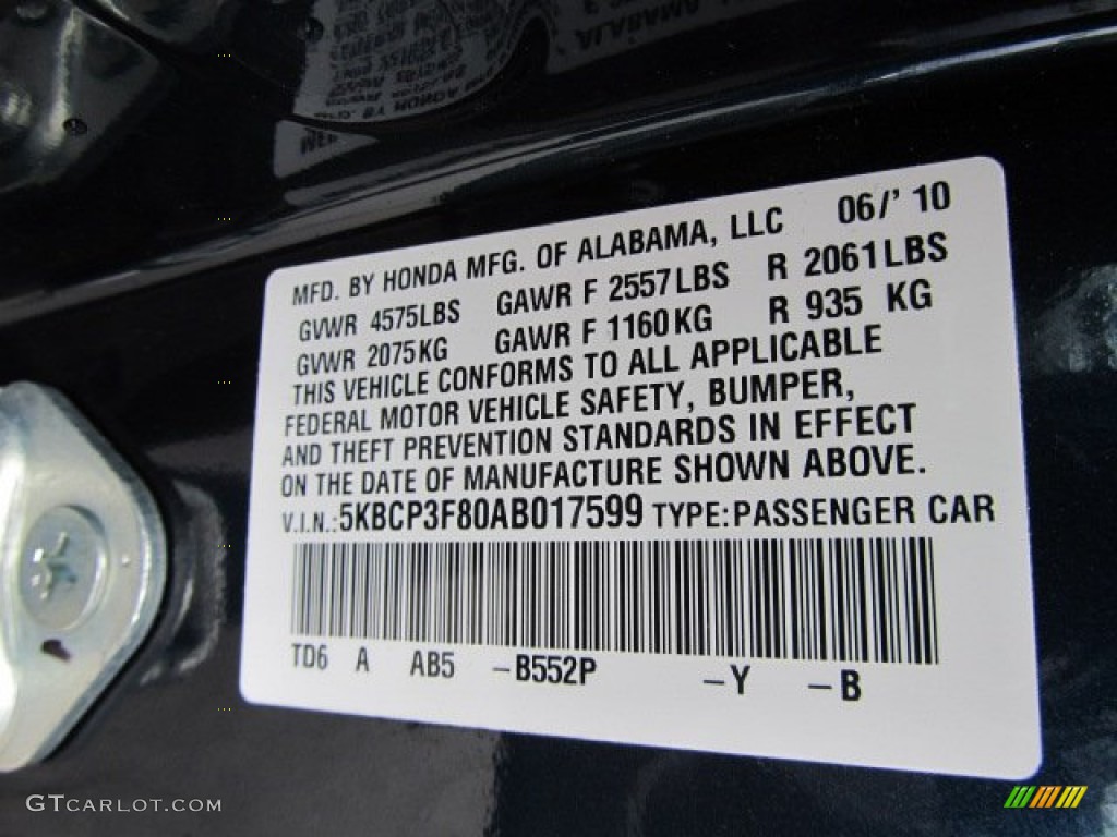 2010 Honda Accord EX-L V6 Sedan B552P Photo #53793301