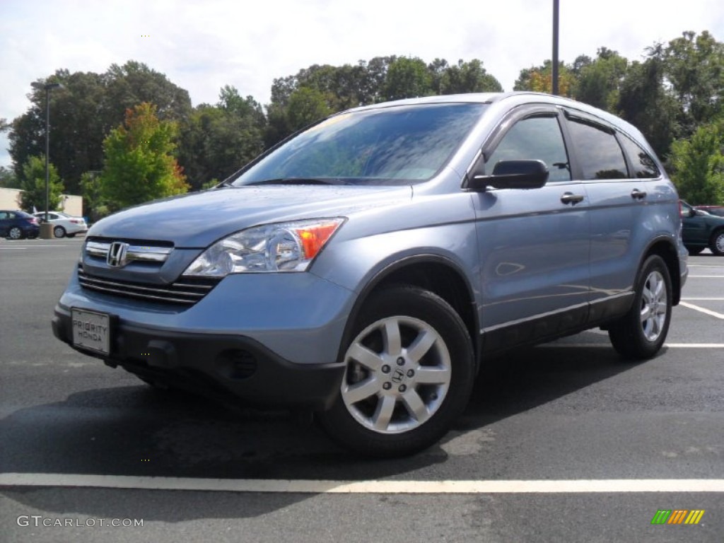 2009 CR-V EX 4WD - Glacier Blue Metallic / Gray photo #2