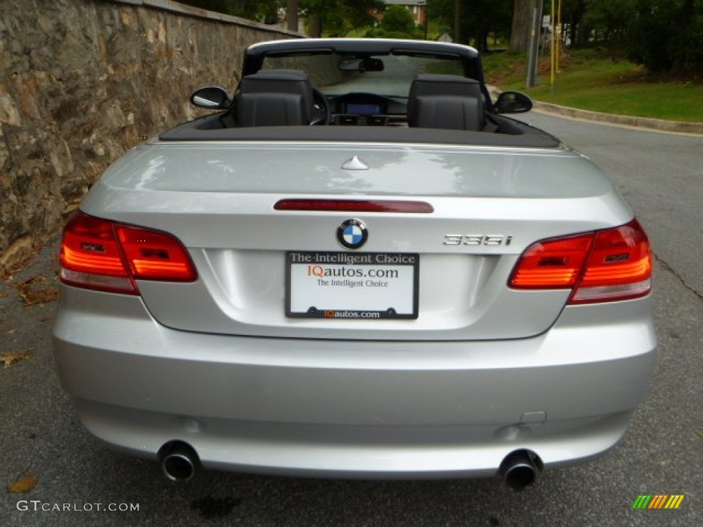 2009 3 Series 335i Convertible - Titanium Silver Metallic / Black photo #6