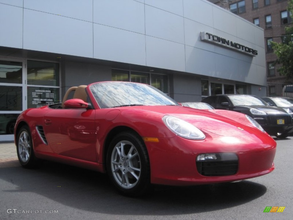 2008 Boxster  - Guards Red / Sand Beige photo #2