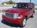 2008 Inferno Red Crystal Pearl Jeep Liberty Limited  photo #2