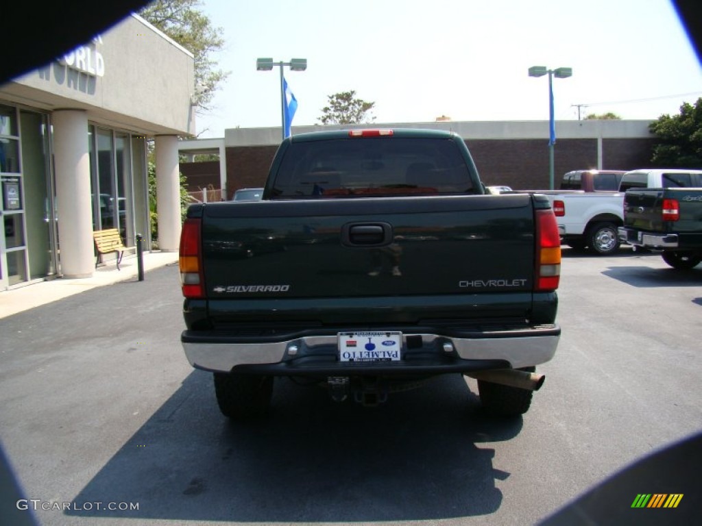 2001 Silverado 2500HD LT Extended Cab 4x4 - Forest Green Metallic / Tan photo #8
