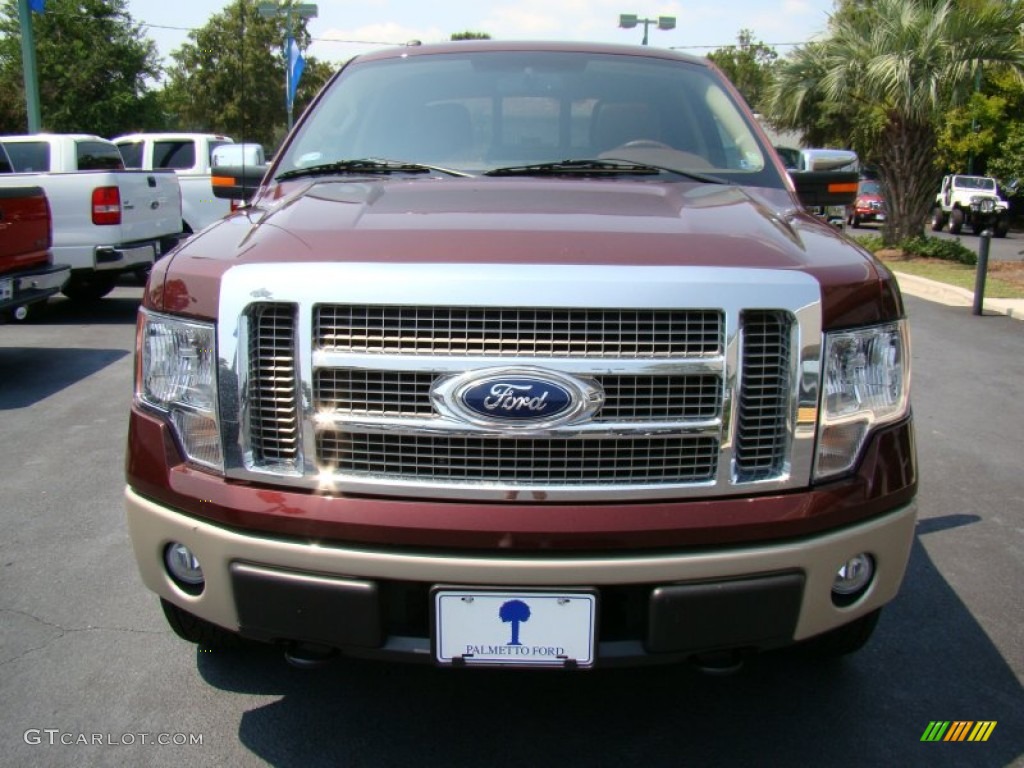 2010 F150 King Ranch SuperCrew 4x4 - Royal Red Metallic / Chapparal Leather photo #4