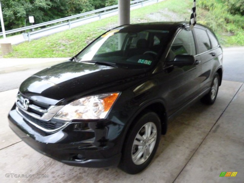 2010 CR-V EX AWD - Crystal Black Pearl / Black photo #6