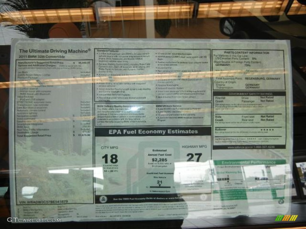 2011 3 Series 328i Convertible - Jet Black / Saddle Brown Dakota Leather photo #12