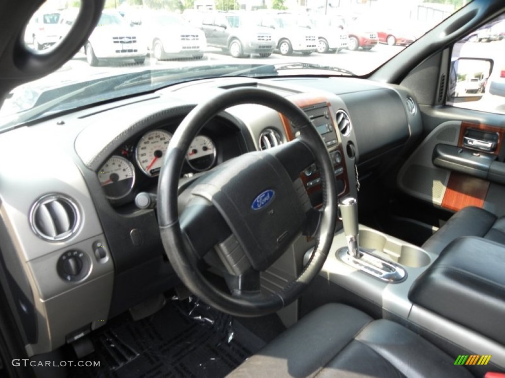 2006 F150 Lariat SuperCrew - Medium Wedgewood Blue Metallic / Black photo #4