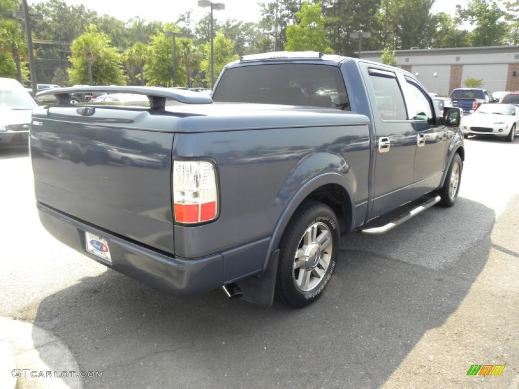 2006 F150 Lariat SuperCrew - Medium Wedgewood Blue Metallic / Black photo #15