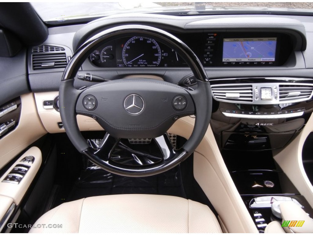 2010 Mercedes-Benz CL 550 4Matic Cashmere/Black Dashboard Photo #53801463