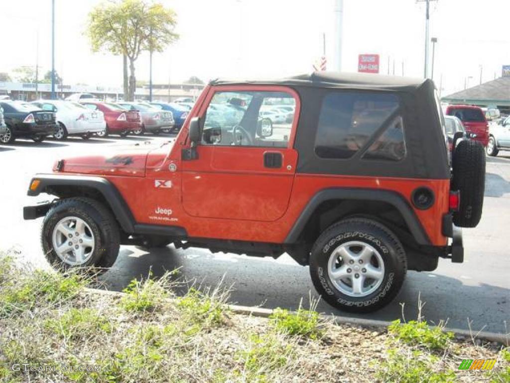 2006 Wrangler X 4x4 - Impact Orange / Dark Slate Gray photo #6