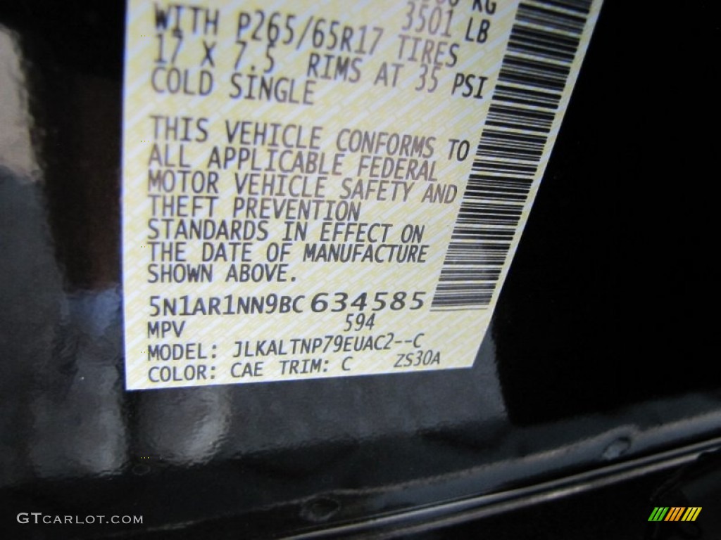 2011 Nissan Pathfinder SV Parts Photos