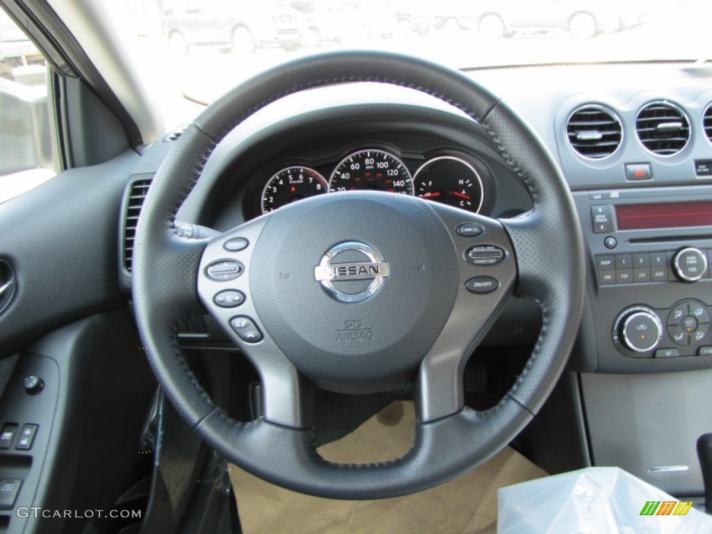 2012 Nissan Altima 2.5 S Charcoal Steering Wheel Photo #53804131