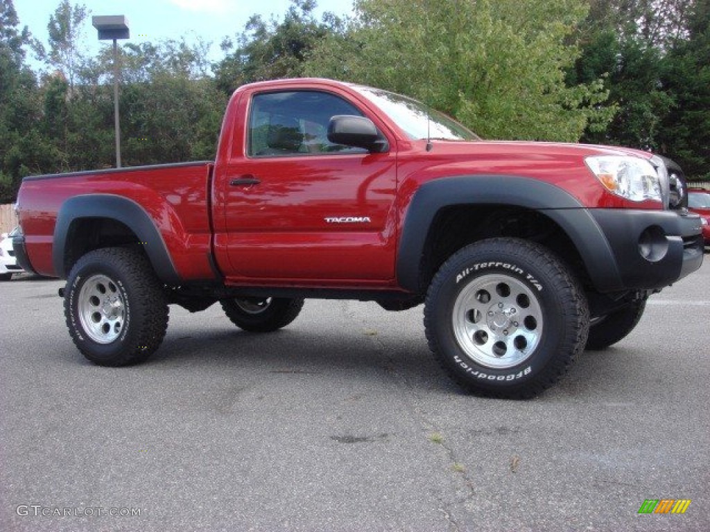 2009 Tacoma Regular Cab 4x4 - Barcelona Red Metallic / Graphite Gray photo #2