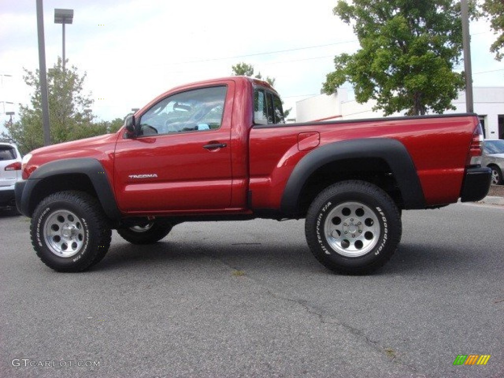 2009 Tacoma Regular Cab 4x4 - Barcelona Red Metallic / Graphite Gray photo #6