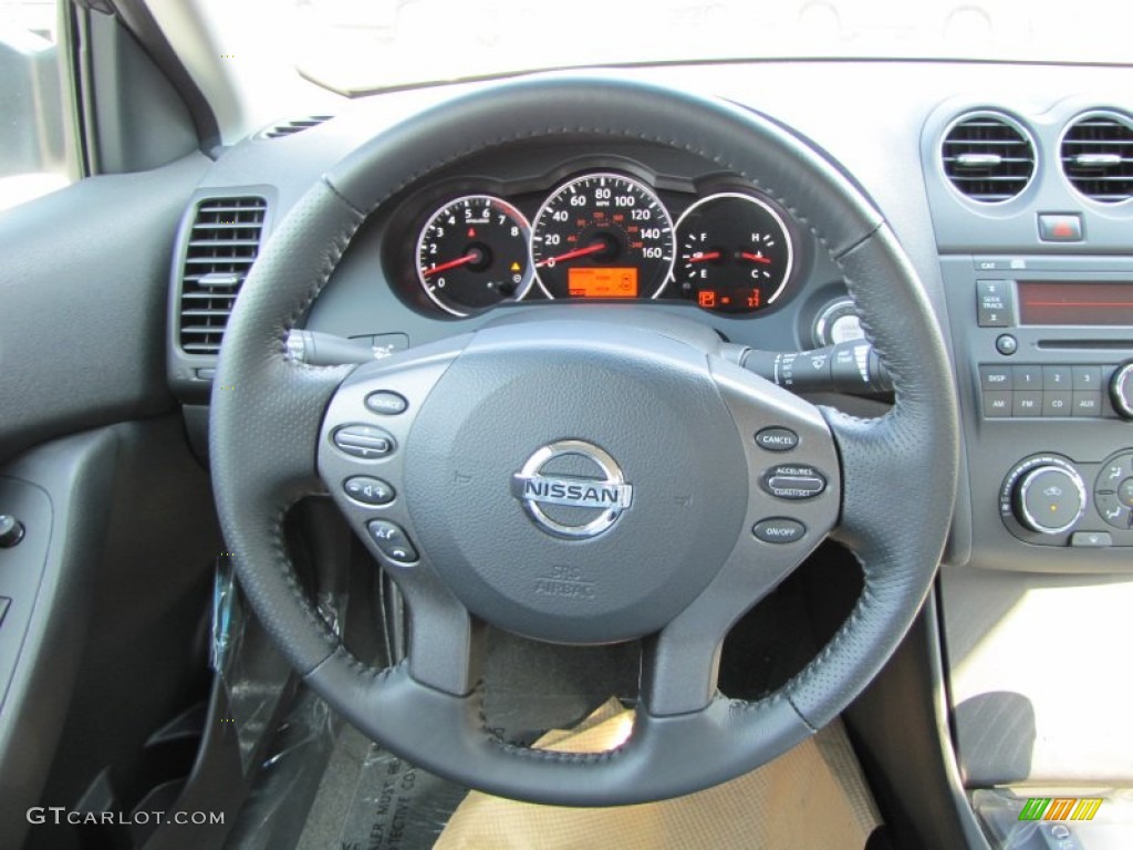 2012 Nissan Altima 2.5 S Charcoal Steering Wheel Photo #53804575