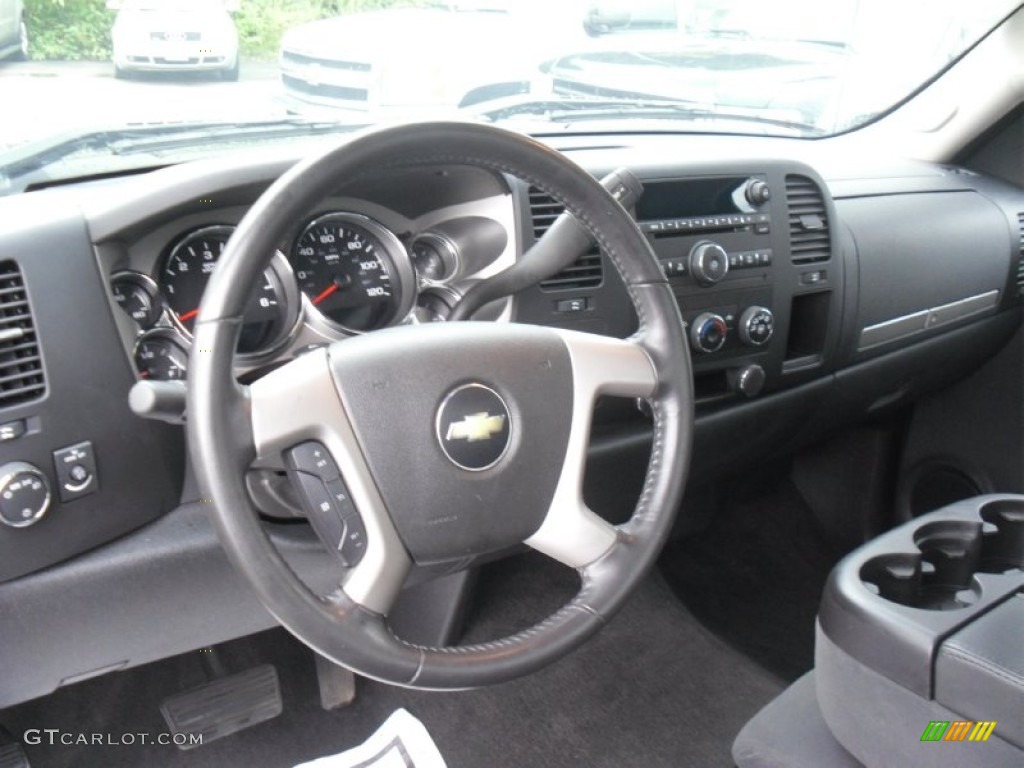 2009 Chevrolet Silverado 1500 LT Regular Cab 4x4 Ebony Steering Wheel Photo #53806150