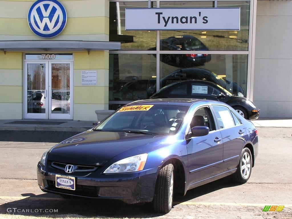 2005 Accord EX-L V6 Sedan - Eternal Blue Pearl / Gray photo #1