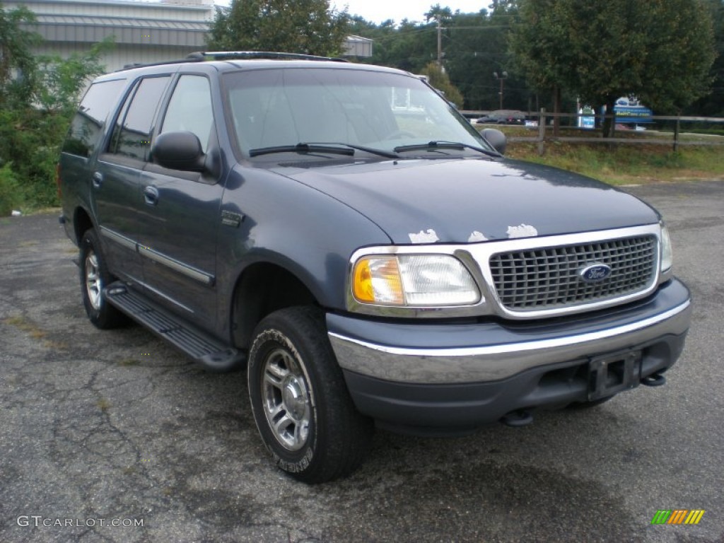 2001 Expedition XLT 4x4 - Medium Wedgewood Blue Metallic / Medium Graphite photo #3