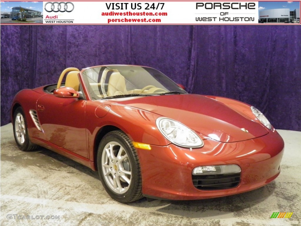 2008 Boxster  - Ruby Red Metallic / Sand Beige photo #1