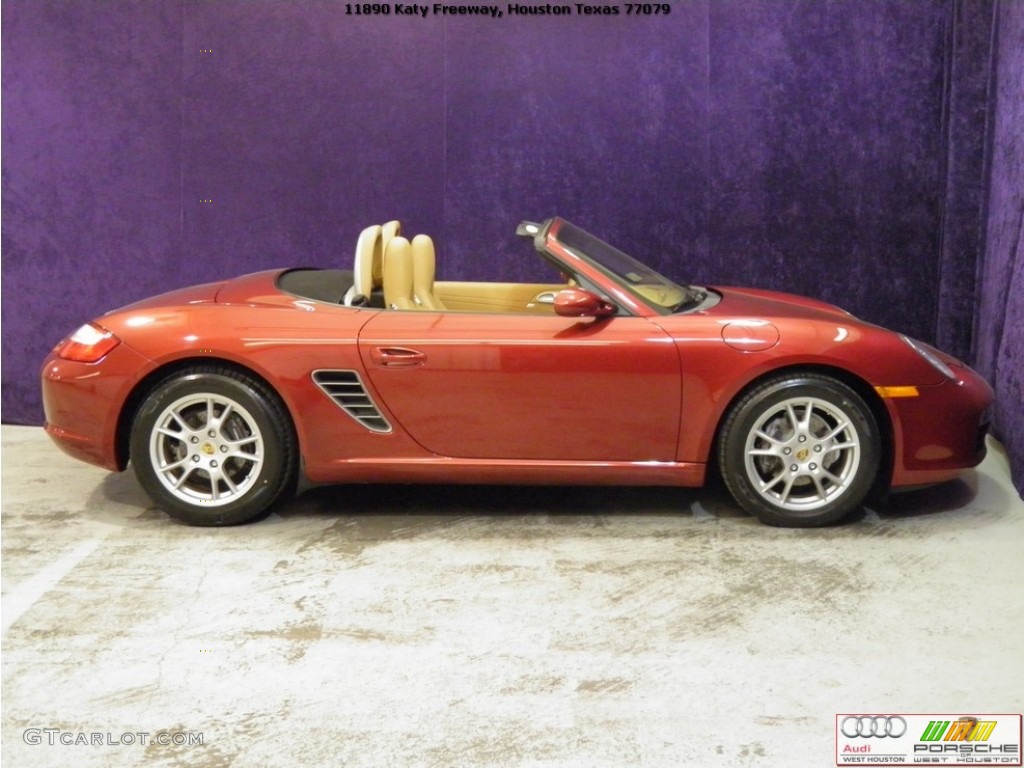 2008 Boxster  - Ruby Red Metallic / Sand Beige photo #22