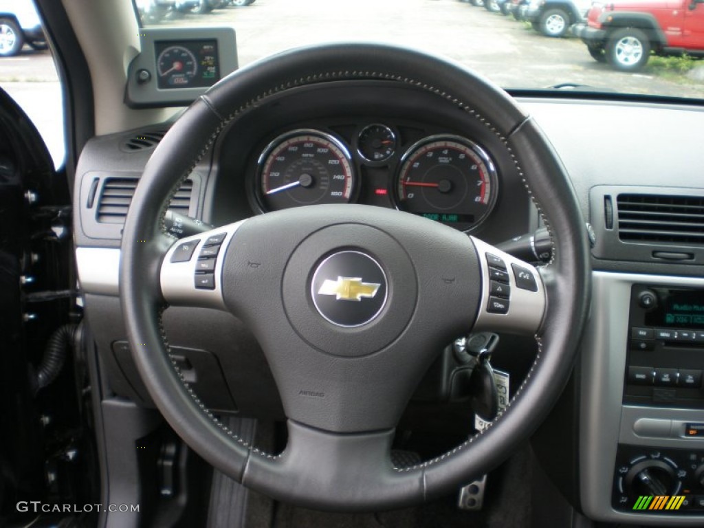 2010 Chevrolet Cobalt SS Coupe Ebony Steering Wheel Photo #53807560