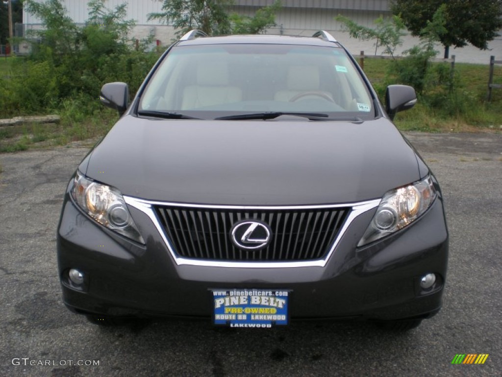 2010 RX 350 AWD - Truffle Brown Mica / Light Gray/Espresso Birds-Eye Maple photo #2
