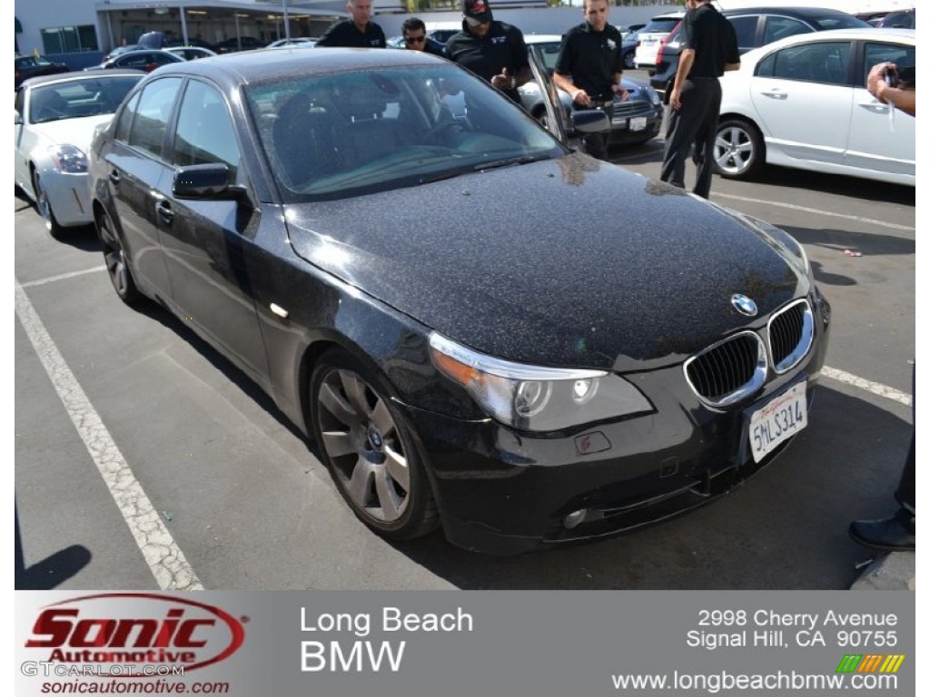 2005 5 Series 530i Sedan - Jet Black / Black photo #1