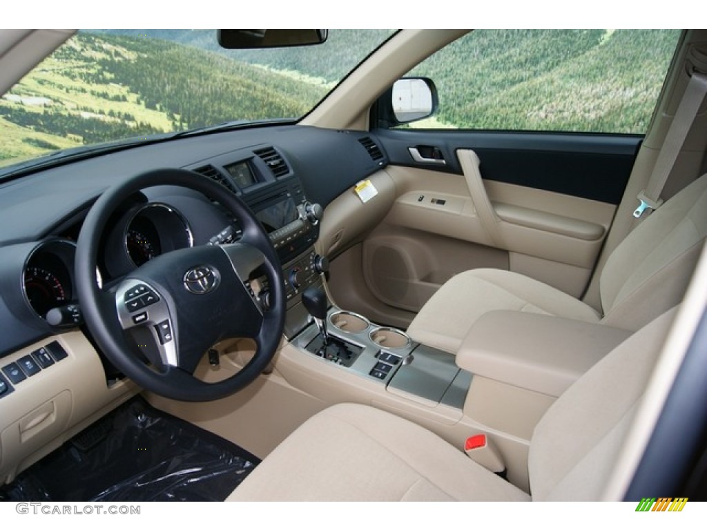 Sand Beige Interior 2012 Toyota Highlander V6 4WD Photo #53809792