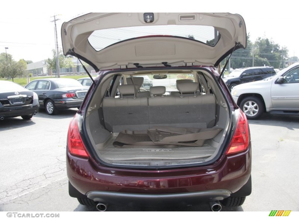 2005 Murano SL AWD - Merlot Metallic / Cafe Latte photo #8