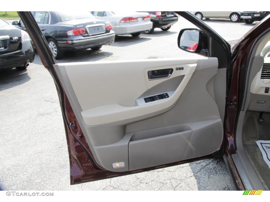 2005 Murano SL AWD - Merlot Metallic / Cafe Latte photo #13