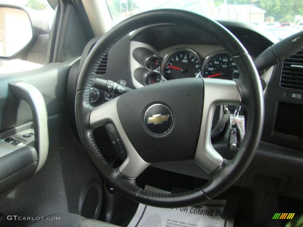 2008 Chevrolet Silverado 1500 LT Regular Cab Ebony Steering Wheel Photo #53812126