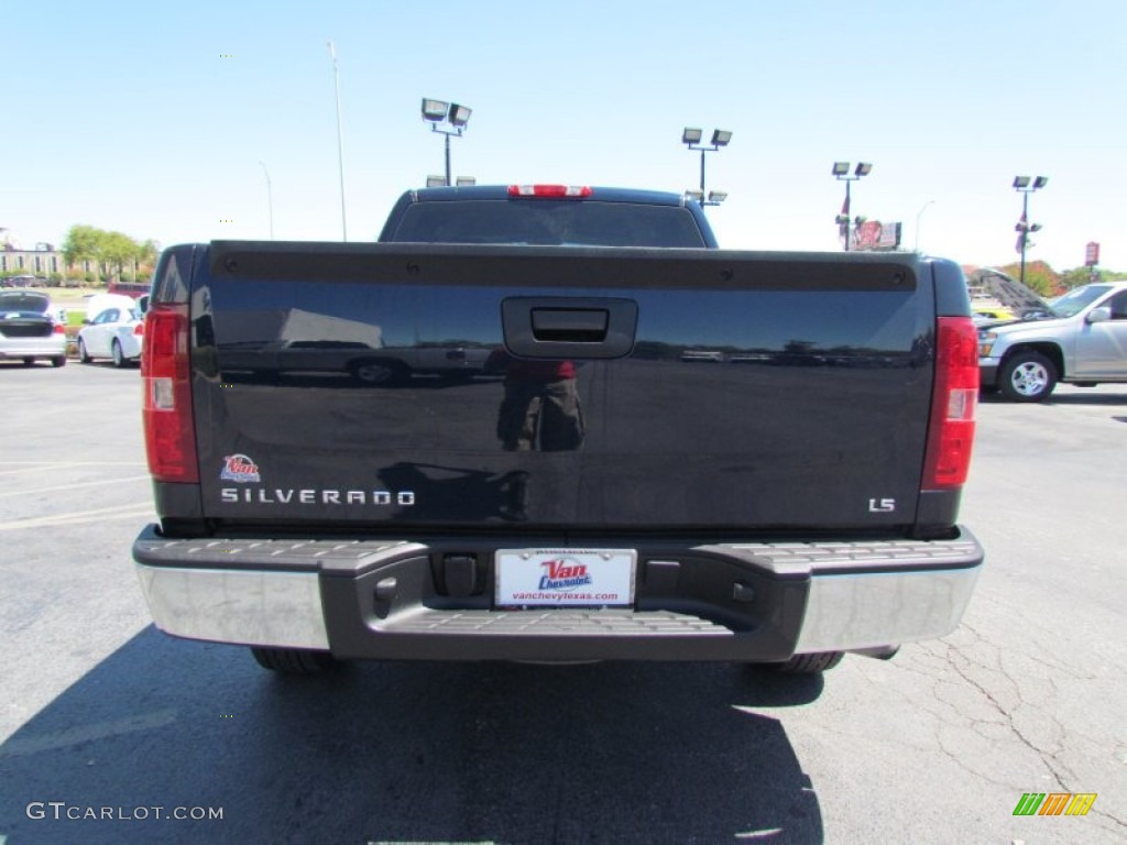 2008 Silverado 1500 LS Extended Cab - Dark Blue Metallic / Dark Titanium photo #6