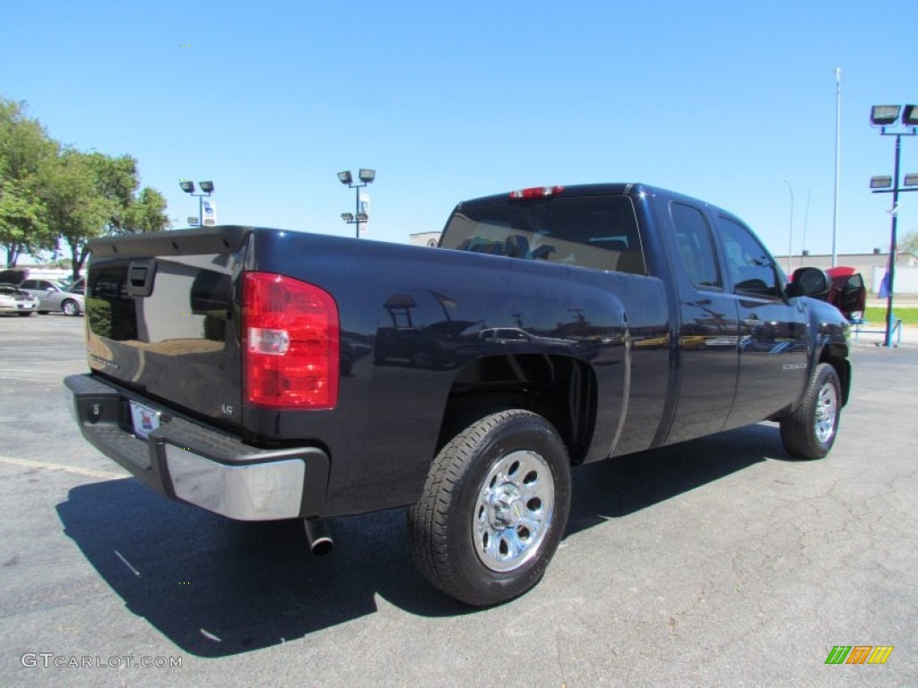 2008 Silverado 1500 LS Extended Cab - Dark Blue Metallic / Dark Titanium photo #7