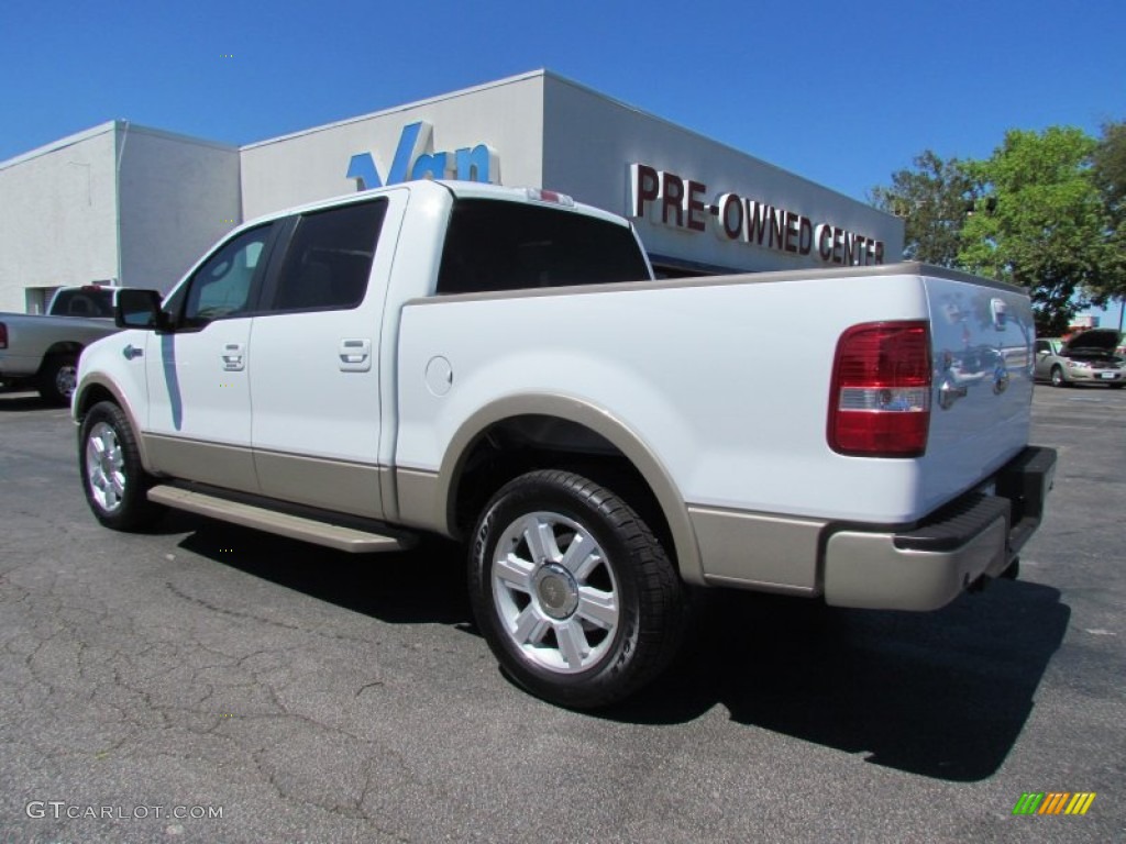 2008 F150 King Ranch SuperCrew - Oxford White / Tan/Castaño Leather photo #5