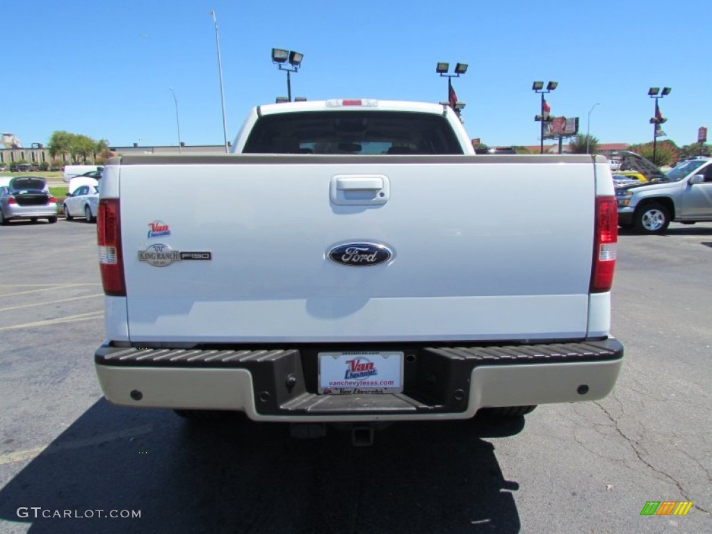 2008 F150 King Ranch SuperCrew - Oxford White / Tan/Castaño Leather photo #6