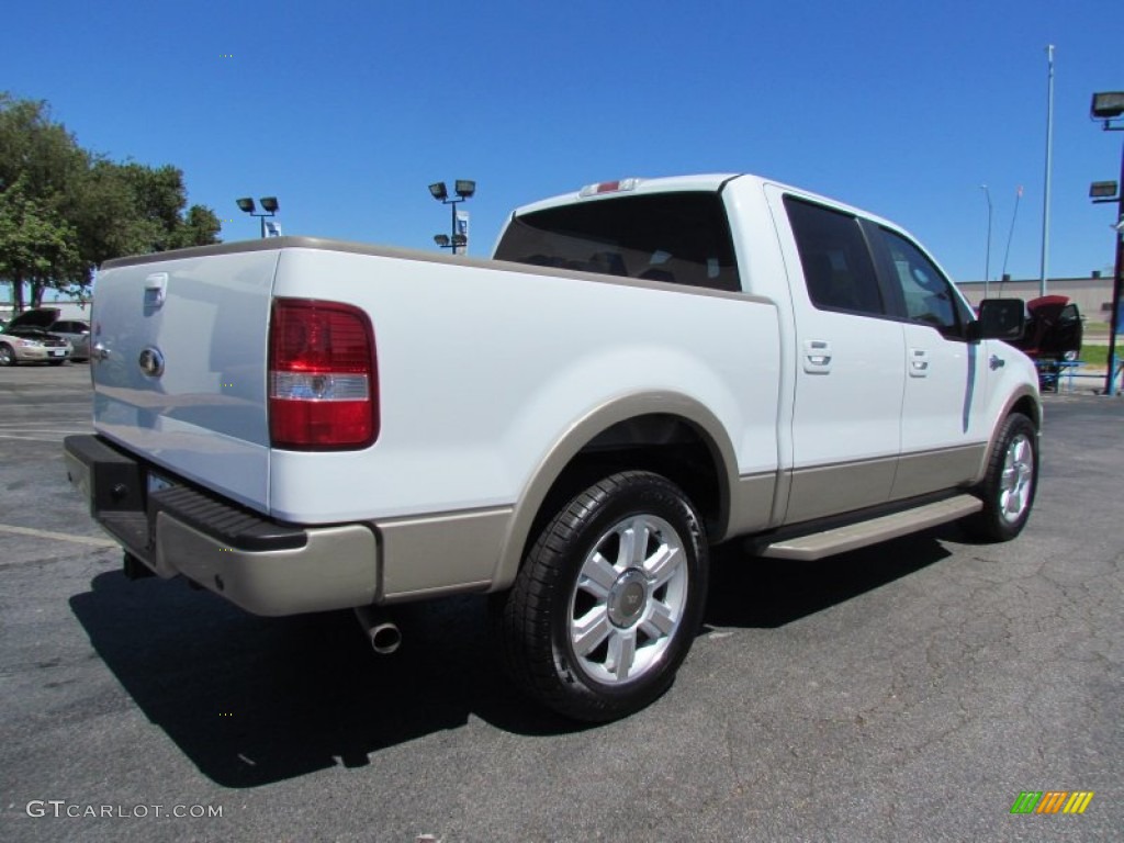 2008 F150 King Ranch SuperCrew - Oxford White / Tan/Castaño Leather photo #7