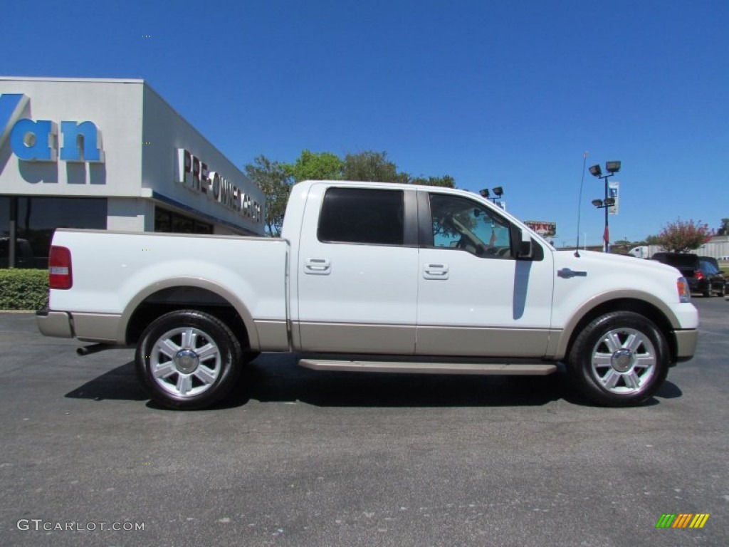 2008 F150 King Ranch SuperCrew - Oxford White / Tan/Castaño Leather photo #8