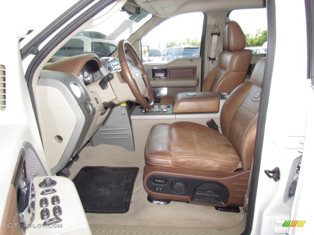 2008 F150 King Ranch SuperCrew - Oxford White / Tan/Castaño Leather photo #9