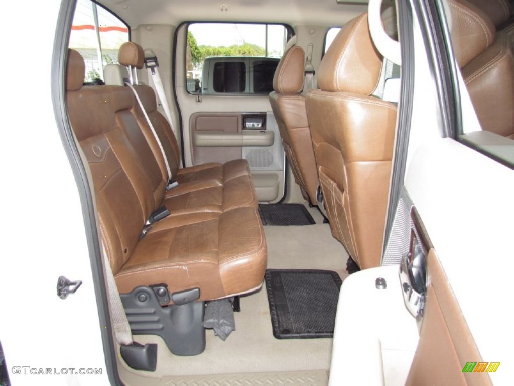 2008 F150 King Ranch SuperCrew - Oxford White / Tan/Castaño Leather photo #11