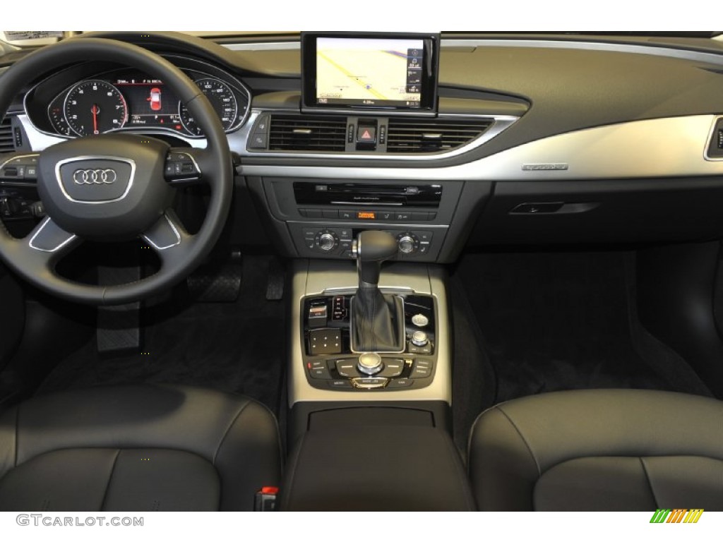 2012 Audi A7 3.0T quattro Premium Plus Black Dashboard Photo #53812684