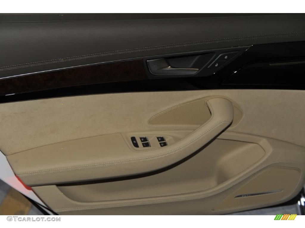 2012 Audi A8 L 4.2 quattro Velvet Beige Door Panel Photo #53812981