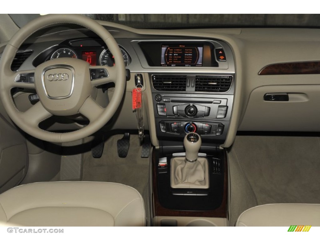 2012 Audi A4 2.0T quattro Sedan Cardamom Beige Dashboard Photo #53814433