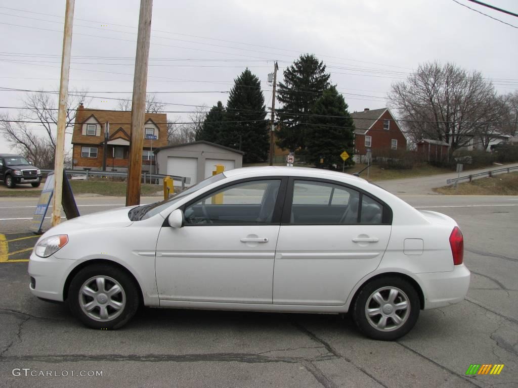 2006 Accent GLS Sedan - Nordic White / Gray photo #5
