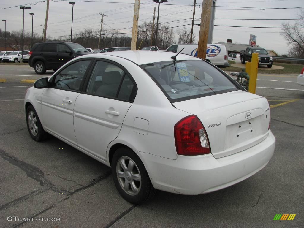 2006 Accent GLS Sedan - Nordic White / Gray photo #6
