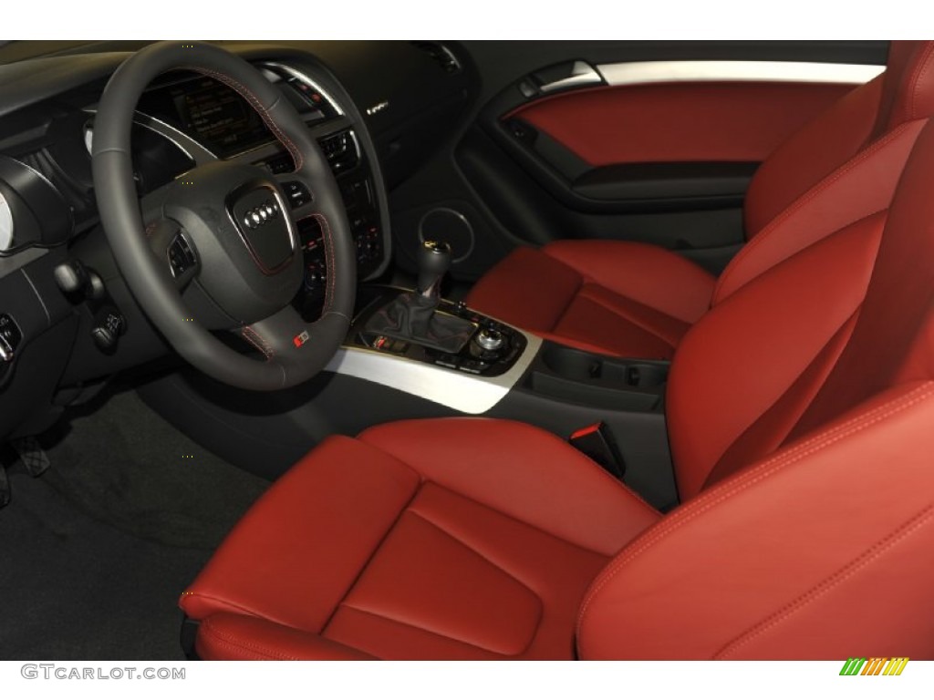 Magma Red Interior 2012 Audi S5 4.2 FSI quattro Coupe Photo #53815712