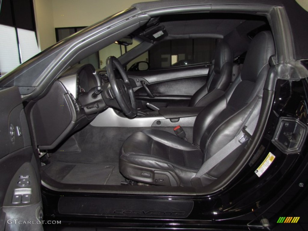 Ebony Black Interior 2006 Chevrolet Corvette Convertible Photo #53817512
