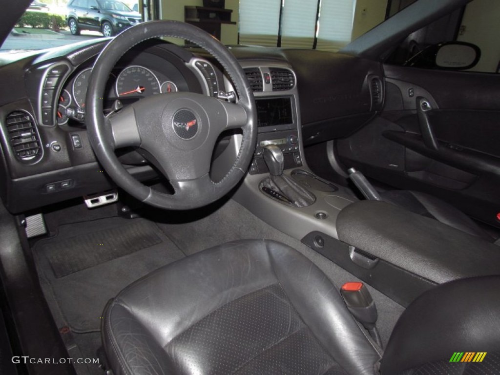 Ebony Black Interior 2006 Chevrolet Corvette Convertible Photo #53817532