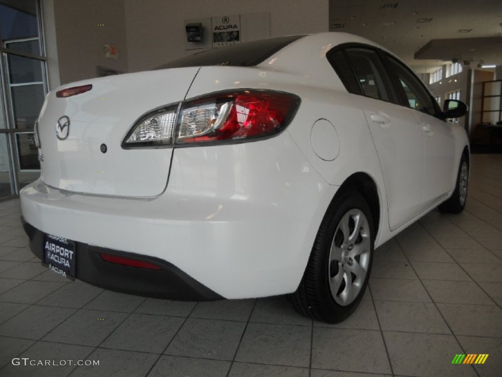 2010 MAZDA3 i SV 4 Door - Crystal White Pearl Mica / Black photo #5