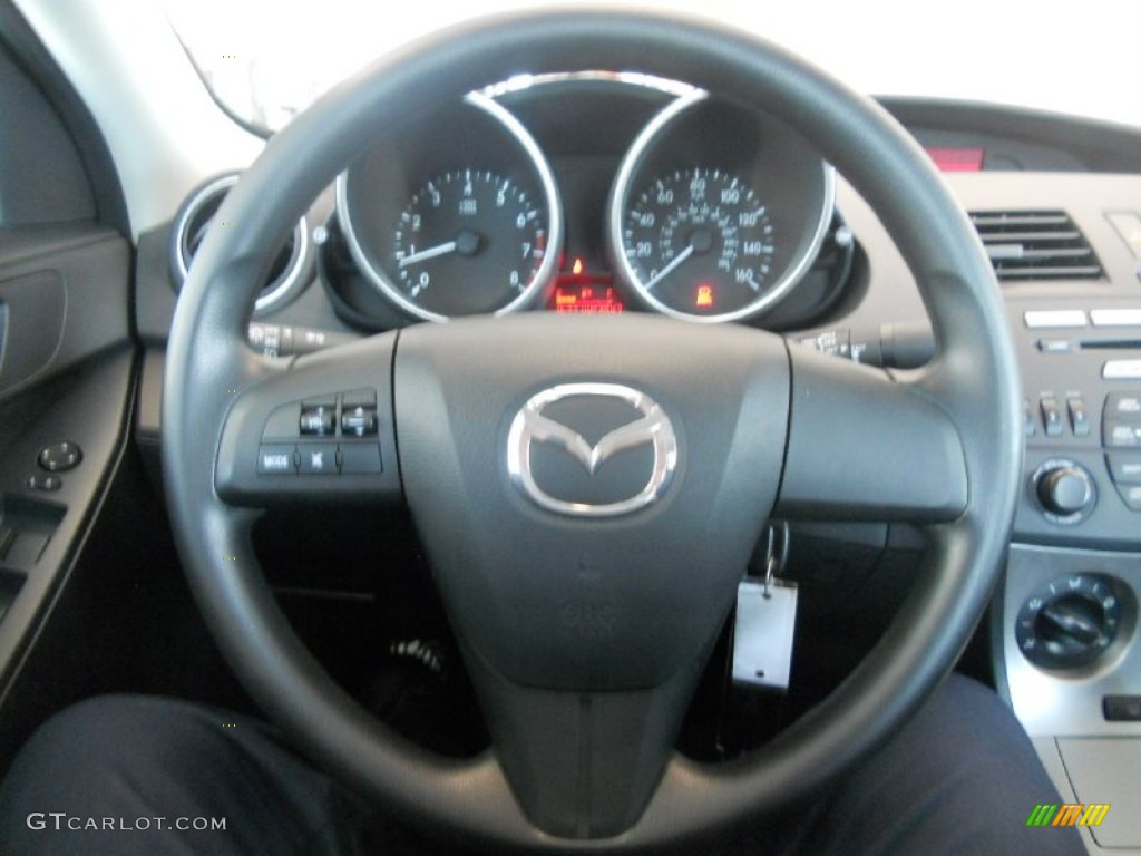 2010 MAZDA3 i SV 4 Door - Crystal White Pearl Mica / Black photo #21