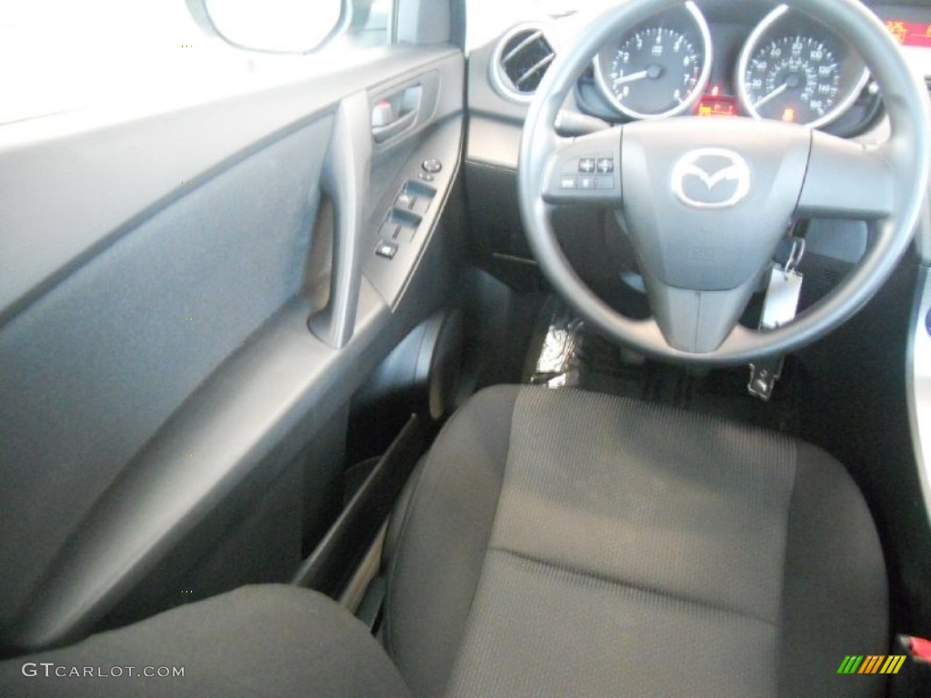 2010 MAZDA3 i SV 4 Door - Crystal White Pearl Mica / Black photo #25